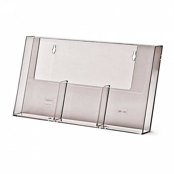 3 wide 1/3rd A4 Wall Brochure Holder