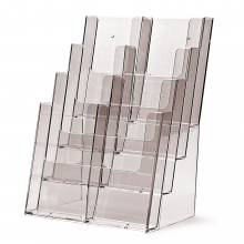 4 Tier 8x1/3 A4 (DL) or 4xA4 Counter/Wall Leaflet Holder