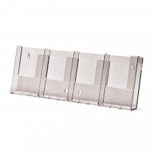 4 wide 1/3rd A4 Wall Brochure Holder