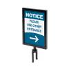 Sign A4 holder Chrome for Barrier Flexi Belt Post - 0