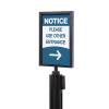 Sign A4 holder Chrome for Barrier Flexi Belt Post - 3