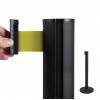 Retractable Barriers - Black posts with 2.7m belt - choice of 5 colours - 4