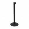 Retractable Barriers - Black posts with 2.7m belt - choice of 5 colours - 2