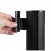 Retractable Barriers - Black posts with 2.7m belt - choice of 5 colours - 11