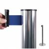 Retractable Barriers - Black posts with 2.7m belt - choice of 5 colours - 6