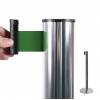 Black Retractable Barrier With 2m Green Belt - 7