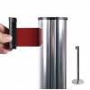 Retractable Barriers - Black posts with 2.7m belt - choice of 5 colours - 4