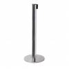 Retractable Barriers - Black posts with 2.7m belt - choice of 5 colours - 6