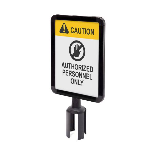 Sign A4 holder Black for Barrier Flexi Belt Post Economy