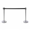 Economy Chrome Barrier Post with 2.5m long black belt - 6