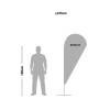 Beachflag Alu Drop 235cm Total Height Luxurious Ba - 8
