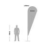 Beachflag Alu Drop 235cm Total Height Luxurious Ba - 11