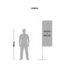 Beachflag Alu Square 460cm Total Height - 8