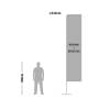 Beachflag Alu Square 460cm Total Height - 10