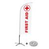 Beach Flag Alu Wind Complete Set First Aid English - 2