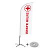 Beach Flag Alu Wind Complete Set First Aid English - 3