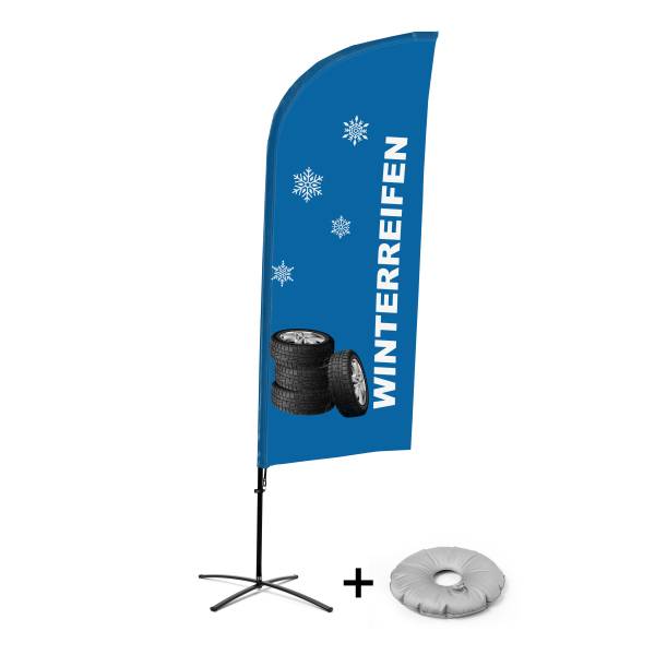 Beach Flag Alu Wind Complete Set Winter Tires German Cross Base