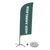 Beach Flag Alu Wind Complete Set Sign In Here Grey German ECO print material - 3