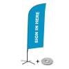 Beach Flag Alu Wind Set 310 With Water Tank Design Sign In Here - 5