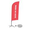 Beach Flag Alu Wind Complete Set Sign In Here Grey German ECO print material - 7