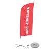 Beach Flag Alu Wind Complete Set Sign In Here Grey German ECO print material - 8