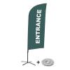 Beach Flag Alu Wind Complete Set Entrance Red English Cross Base - 1