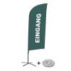 Beach Flag Alu Wind Complete Set Entrance Grey German ECO print material - 2