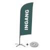 Beach Flag Alu Wind Complete Set Entrance Red German - 3