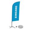 Beach Flag Alu Wind Complete Set Entrance Red English Cross Base - 5