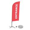 Beach Flag Alu Wind Complete Set Entrance Red English Cross Base - 6