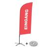 Beach Flag Alu Wind Complete Set Entrance Red English Cross Base - 7