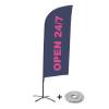 Beach Flag Alu Wind Set 310 With Water Tank Design Open 24/7 - 1