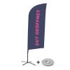 Beach Flag Alu Wind Set 310 With Water Tank Design Open 24/7 - 2