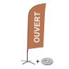 Beach Flag Alu Wind Complete Set Open Brown French - 4