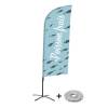 Beach Flag Alu Wind Complete Set Fresh Fish German - 1