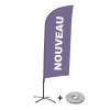 Beach Flag Alu Wind Complete Set New Purple Dutch Cross Base - 4