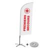 Beach Flag Alu Wind Complete Set First Aid English - 1