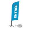 Beach Flag Alu Wind Complete Set Entrance Red English Cross Base - 10