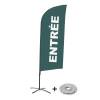 Beach Flag Alu Wind Complete Set Entrance Red English Cross Base - 11