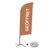 Beach Flag Alu Wind Complete Set Open Brown French - 13