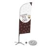 Beach Flag Alu Wind Set 310 With Water Tank Design Coffee To Go - 2