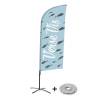 Beach Flag Alu Wind Complete Set Fresh Fish German - 0