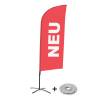 Beach Flag Alu Wind Complete Set New Red Dutch ECO print material - 20