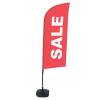 Beach Flag Alu Wind Complete Set Sale Red English ECO print material - 0