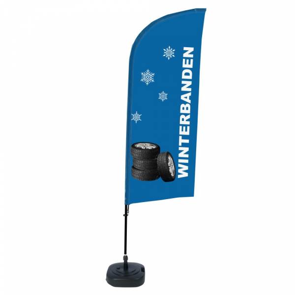 Beach Flag Alu Wind Complete Set Winter Tires Dutch ECO print material