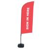 Beach Flag Alu Wind Complete Set Sign In Here Red Dutch ECO print material - 24