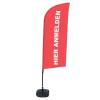 Beach Flag Alu Wind Complete Set Sign In Here Red Dutch ECO print material - 26