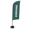 Beach Flag Alu Wind Complete Set Entrance Red English Cross Base - 14