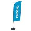 Beach Flag Alu Wind Complete Set Entrance Red English Cross Base - 20