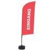 Beach Flag Alu Wind Complete Set Entrance Red German - 26